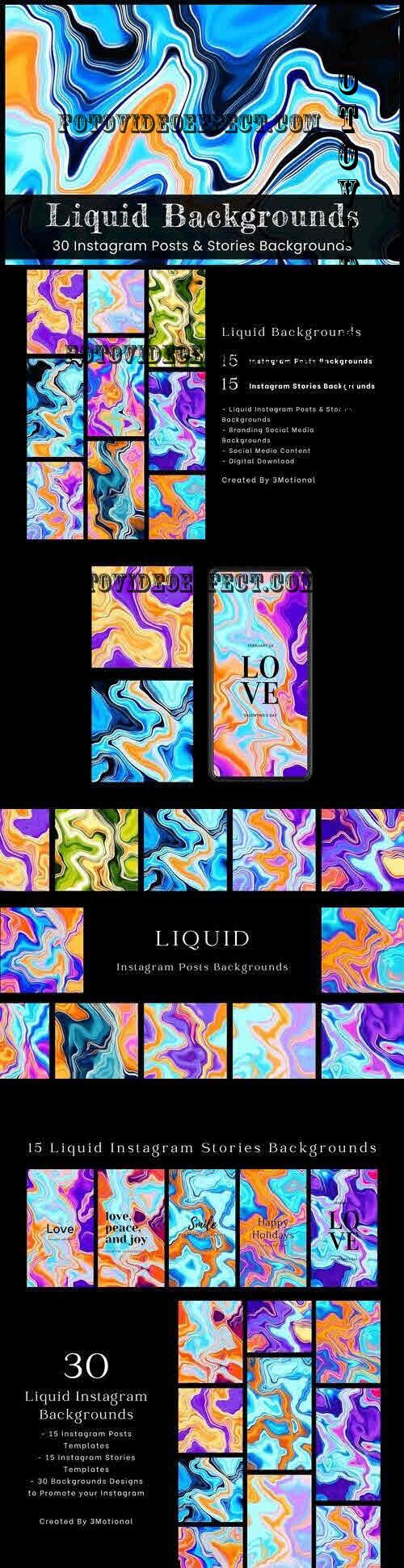 Liquid Instagram Backgrounds - 7541818