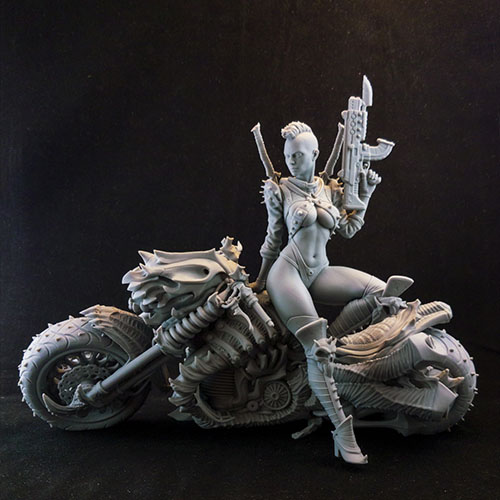 3D Print Cyber metal biker