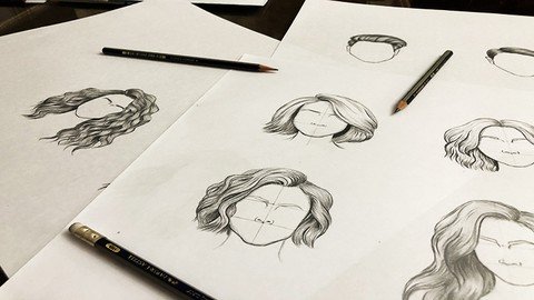Hairstyle Drawing With Pencil- How To Draw Different Hair