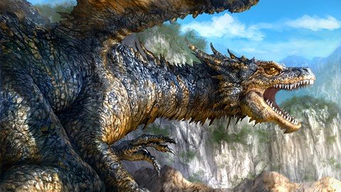How To Digitally DrawPaint A Realistic Dragon In Photoshop