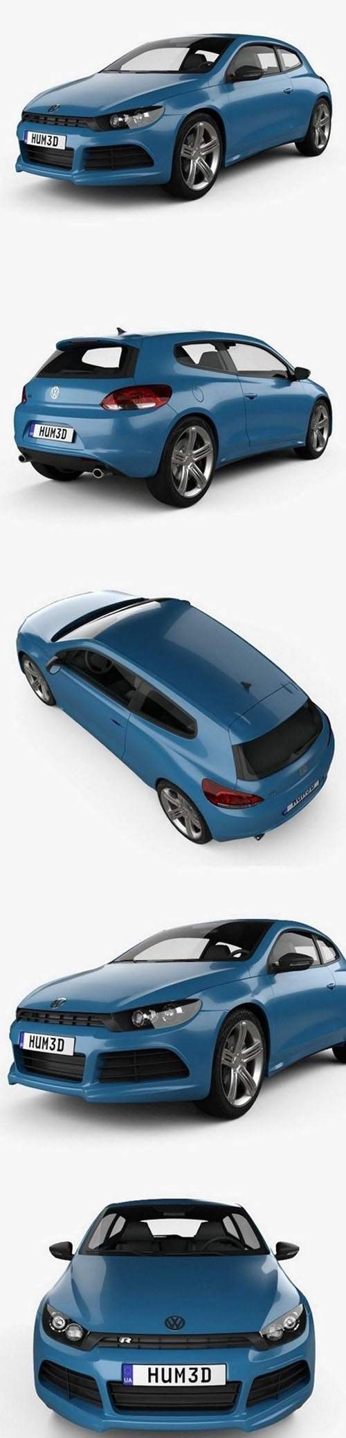 Volkswagen Scirocco R 2010 3D Model