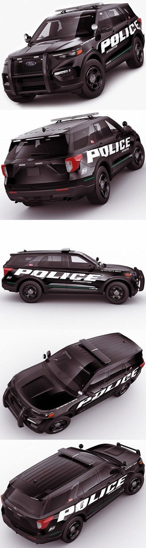 Ford Explorer 2020 Police Interceptor 3D Model