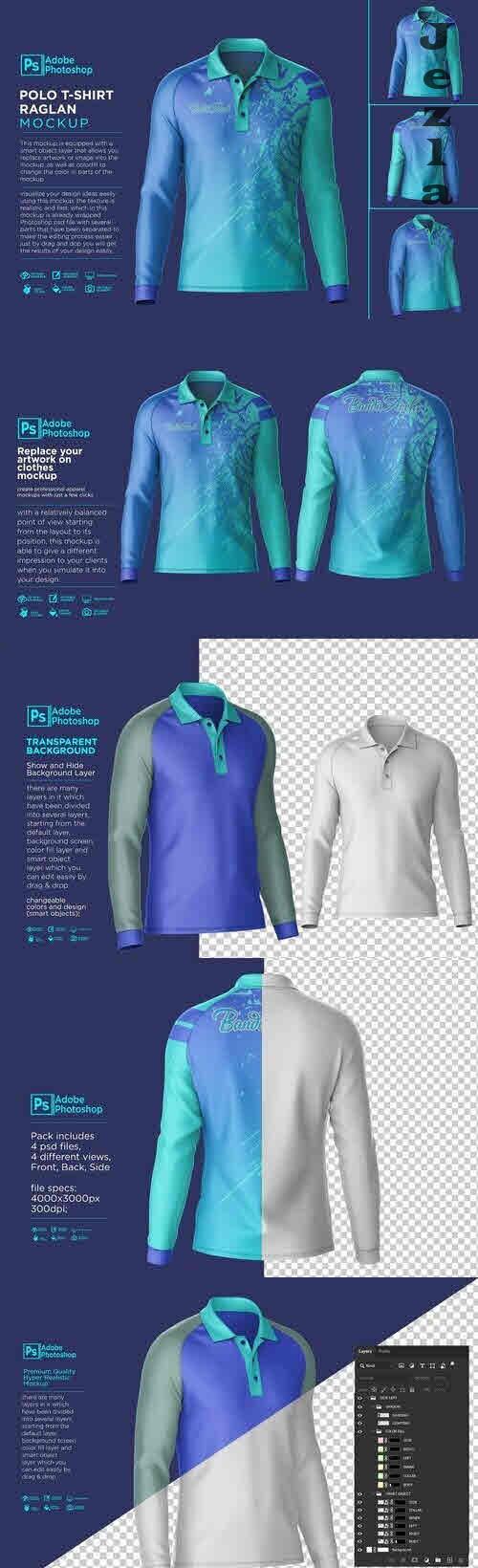 Polo T-Shirt Raglan Long Sleeve - 7512557