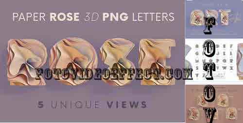 Paper Rose - 3D Lettering - 7810487