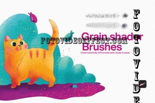 10 Grain Shader Brushes Procreate - 10170258
