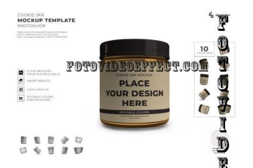 Plastic Cookie Jar Mockup Template Set - 2167550