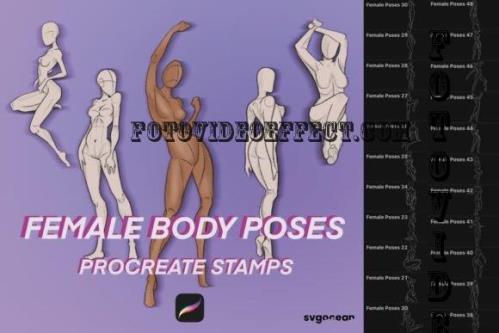 Female Pose Procreate Brushes - 2166706