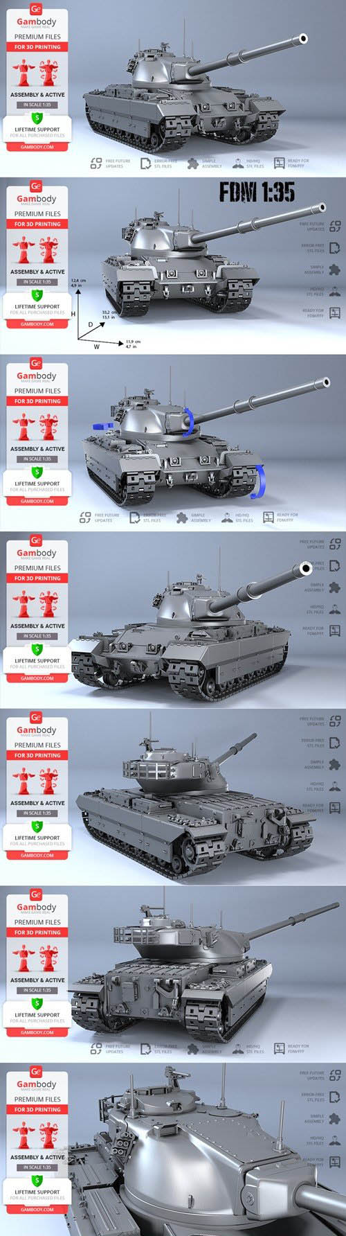 Conqueror Tank 3D Print