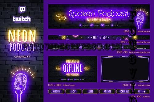 Neon Podcast Twitch Kit - 10179882
