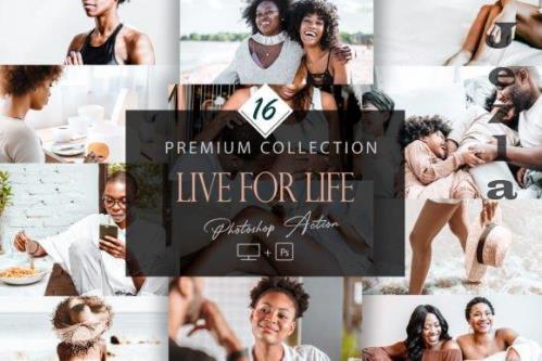 16 Photoshop Actions, Live for Life Ps 16 Photoshop Actions, Live for Life Ps
