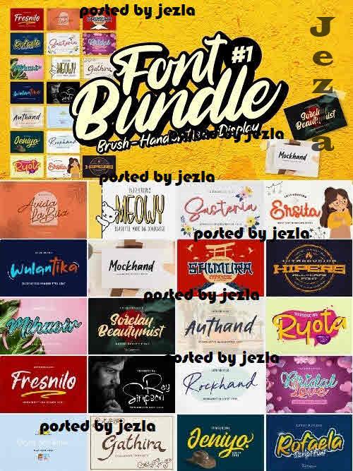Eye-Catching Font Bundle Vol 1 - 20 Premium Fonts