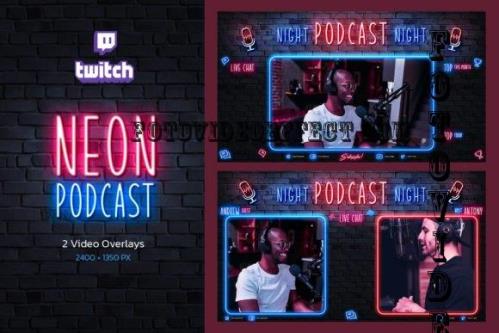 Neon Podcast  Twitch Video Overlay - 10181220