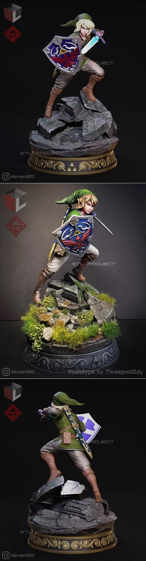 Link – The Legend of Warrior Diorama 3D Print