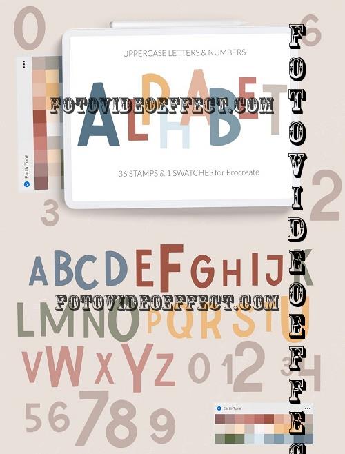 Alphabet letters. ABC stamps - 10179738