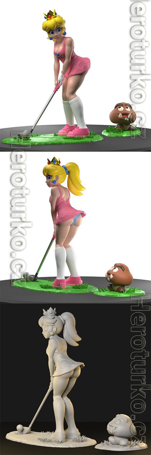 Princess Peach Golf Day 3D Print
