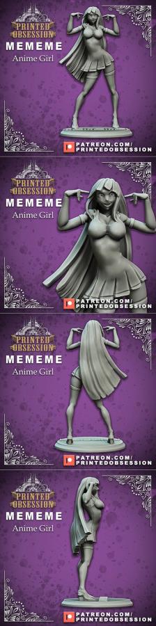 MEMEME – Anime Girl 3D Print