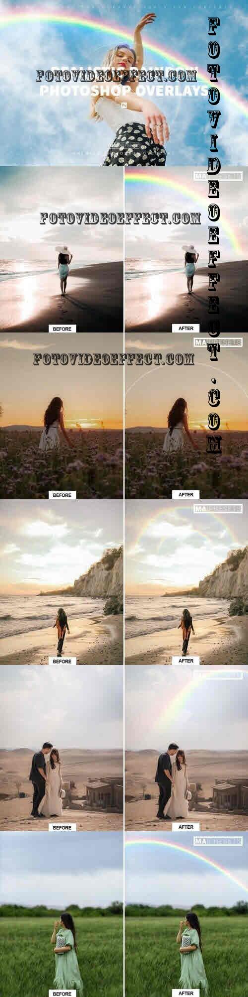 85 Realistic Rainbow Overlays