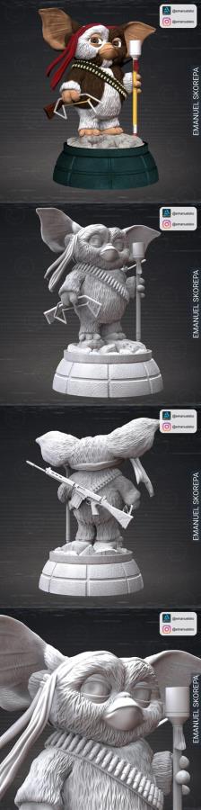 Gizmo Rambo 3D Print