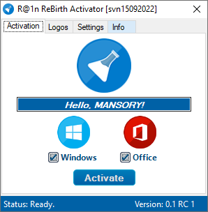 R@1n ReBirth Activator 0.1 RC7