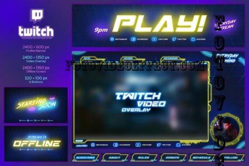 Twitch Neon Gaming Kit - 10197653