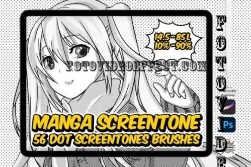 Manga Screentone Halftones Brushes - 7319237