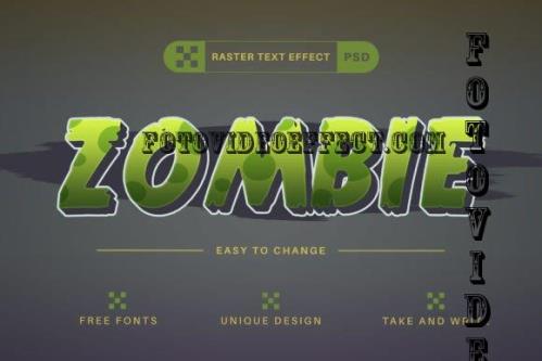 Zombie - Editable Text Effect - 7557665