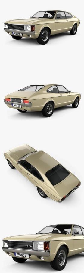 Ford Granada coupe EU 1972 3D Model