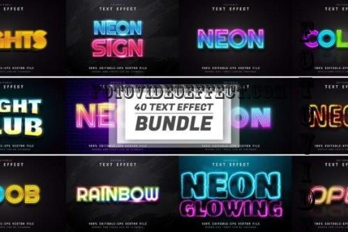 Neon Text Effect Editable (bundle)