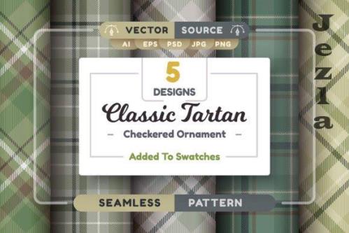 Set 5 Tartan Seamless Patterns - 10200083