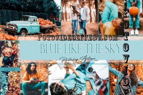 12 Photoshop Actions, Blue Like the Sky