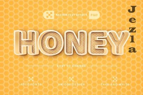 PSD Honey - Editable Text Effect - 7559343