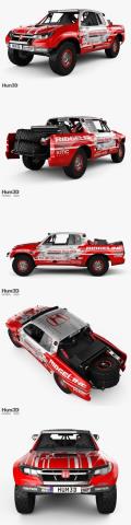 Honda Ridgeline Baja Race Truck 2016 3D Model