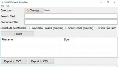 VovSoft Search Text in Files  3.3