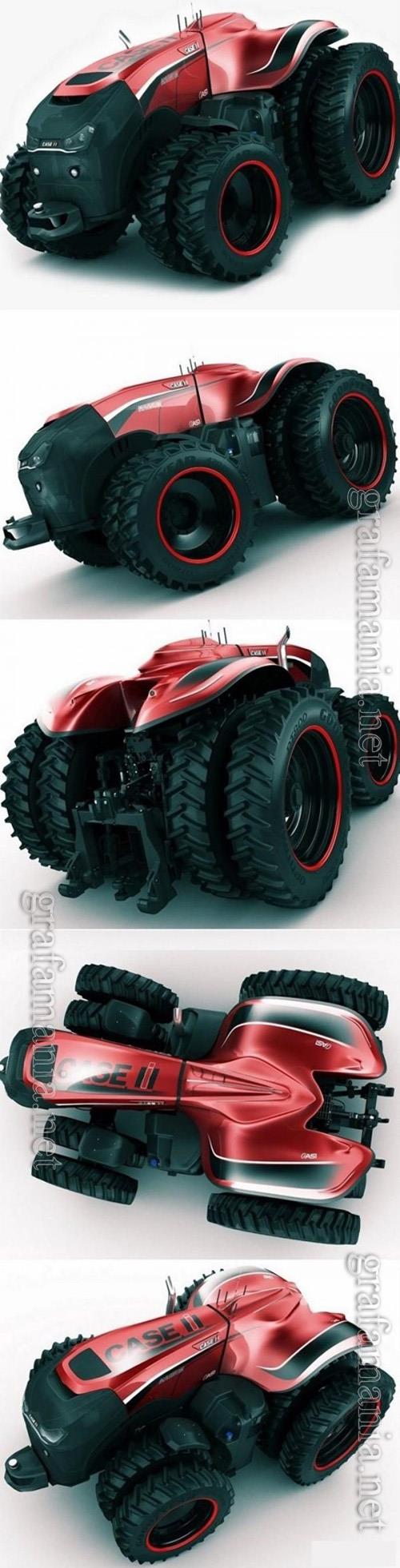 Case IH Autonomous Concept Tractor 3D Model