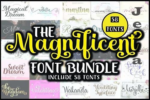 The Magnificent Font Bundle - 58 Premium Fonts