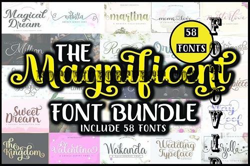The Magnificent Font Bundle - 58 Premium Fonts