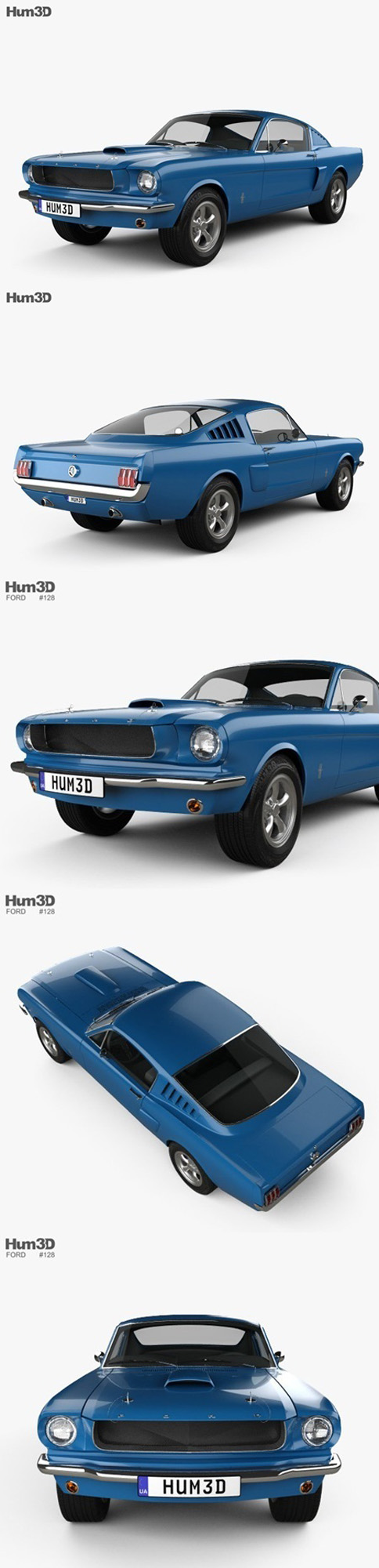 Ford Mustang Fastback 1965 3D Model
