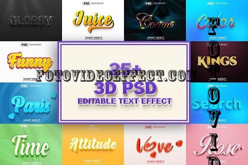 3D Text Effect Style Bundle - 30 Premium Graphics