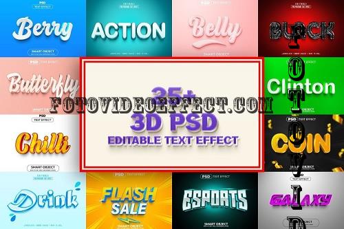 3D Text Effect Style Bundle - 29 Premium Graphics
