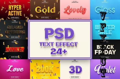 3D Text Effect Style Bundle - 26 Premium Graphics