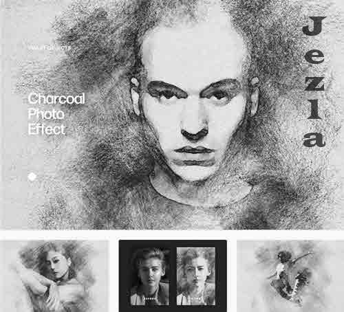 Smudged Charcoal Photo Effect - 10186409