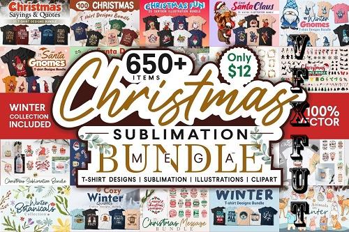 Christmas Sublimation Mega Bundle - 21 Premium Graphics