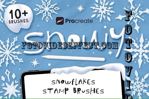 Snowy Procreate Stamp Brushes