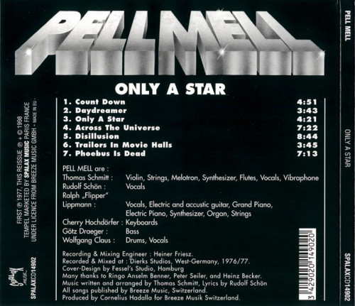 Pell Mell - Only A Star (1978) (1998) Lossless