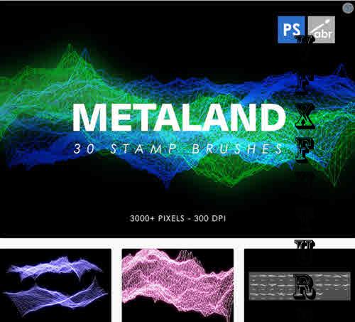 30 Metalandscape Photoshop Stamp Brushes