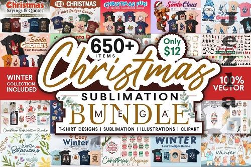 Christmas Sublimation Mega Bundle - 21 Premium Graphics