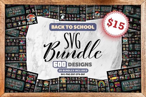 Back to School SVG Bundle -  20 Premium Graphics