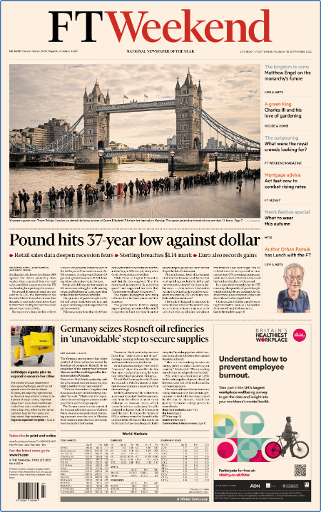 Financial Times UK - September 17, 2022