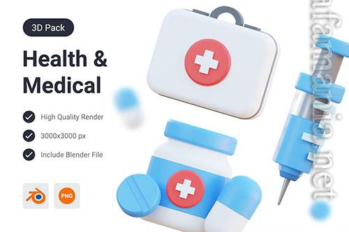 Health & Doctor Medicine 3D Illustration
