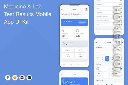 Medicine & Lab Test Results Mobile App UI Kit